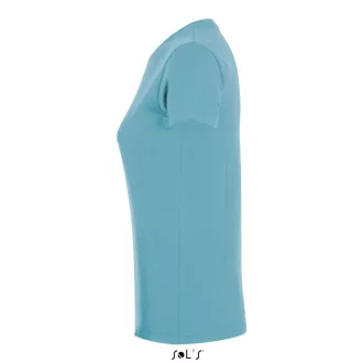   Női REGENT kereknyakú rövid ujjú pamut póló, SOL'S SO01825, Atoll Blue-S