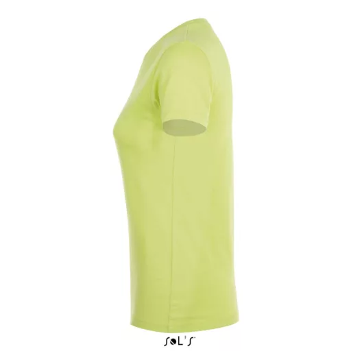 Női REGENT kereknyakú rövid ujjú pamut póló, SOL'S SO01825, Apple Green-2XL