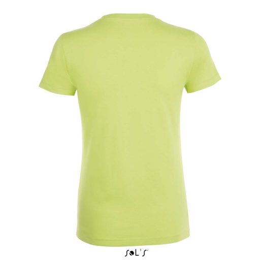 Női REGENT kereknyakú rövid ujjú pamut póló, SOL'S SO01825, Apple Green-L