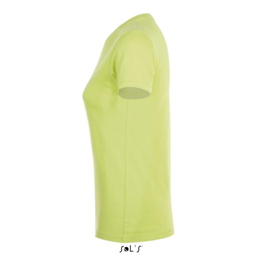 Női REGENT kereknyakú rövid ujjú pamut póló, SOL'S SO01825, Apple Green-M