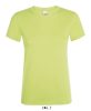 Női REGENT kereknyakú rövid ujjú pamut póló, SOL'S SO01825, Apple Green-S