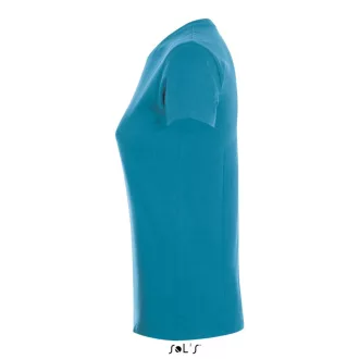   Női REGENT kereknyakú rövid ujjú pamut póló, SOL'S SO01825, Aqua-S