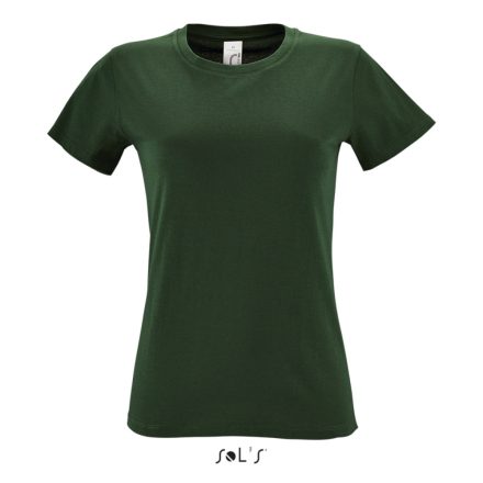 Női REGENT kereknyakú rövid ujjú pamut póló, SOL'S SO01825, Bottle Green-2XL
