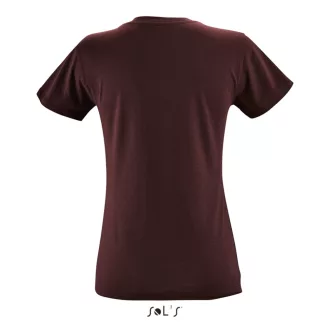   Női REGENT kereknyakú rövid ujjú pamut póló, SOL'S SO01825, Burgundy-S