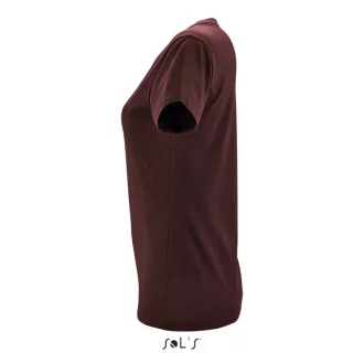   Női REGENT kereknyakú rövid ujjú pamut póló, SOL'S SO01825, Burgundy-S