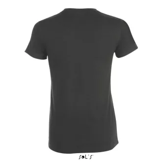   Női REGENT kereknyakú rövid ujjú pamut póló, SOL'S SO01825, Dark Grey-S