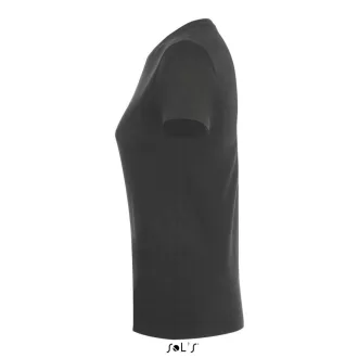   Női REGENT kereknyakú rövid ujjú pamut póló, SOL'S SO01825, Dark Grey-S