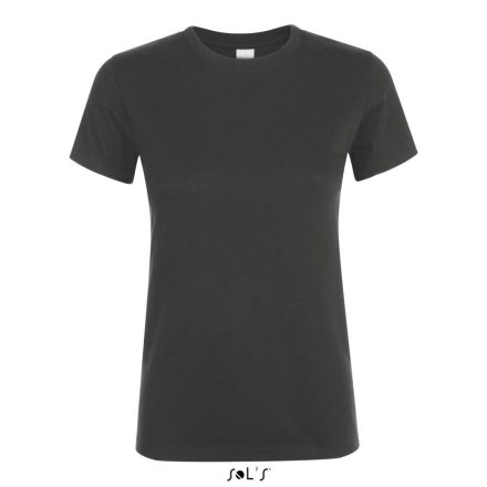 Női REGENT kereknyakú rövid ujjú pamut póló, SOL'S SO01825, Dark Grey-XL