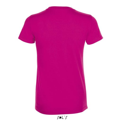 Női REGENT kereknyakú rövid ujjú pamut póló, SOL'S SO01825, Fuchsia-L