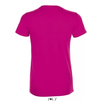   Női REGENT kereknyakú rövid ujjú pamut póló, SOL'S SO01825, Fuchsia-S