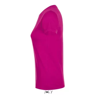   Női REGENT kereknyakú rövid ujjú pamut póló, SOL'S SO01825, Fuchsia-S