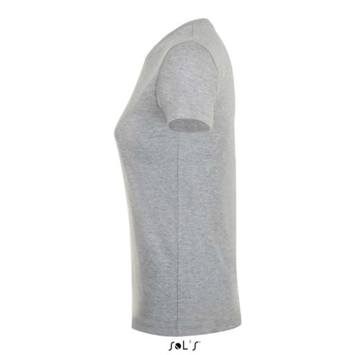 Női REGENT kereknyakú rövid ujjú pamut póló, SOL'S SO01825, Grey Melange-XL