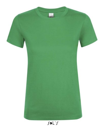 Női REGENT kereknyakú rövid ujjú pamut póló, SOL'S SO01825, Kelly Green-XL