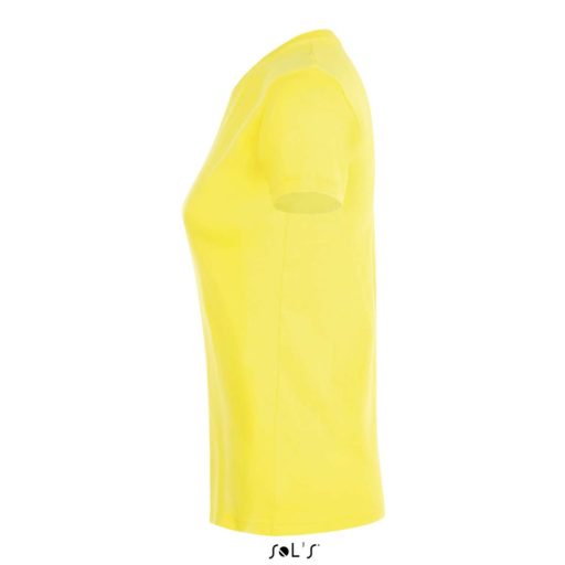 Női REGENT kereknyakú rövid ujjú pamut póló, SOL'S SO01825, Lemon-L
