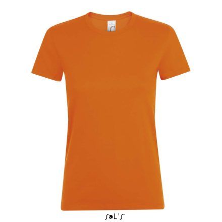 Női REGENT kereknyakú rövid ujjú pamut póló, SOL'S SO01825, Orange-M