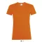 Női REGENT kereknyakú rövid ujjú pamut póló, SOL'S SO01825, Orange-M