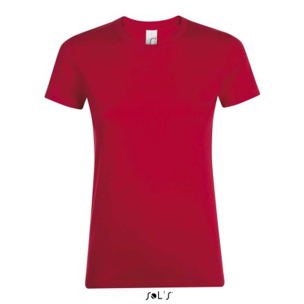 Női REGENT kereknyakú rövid ujjú pamut póló, SOL'S SO01825, Red-3XL
