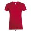 Női REGENT kereknyakú rövid ujjú pamut póló, SOL'S SO01825, Red-XL