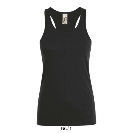 Női JUSTIN sporthátú trikó , SOL'S SO01826, Deep Black-2XL