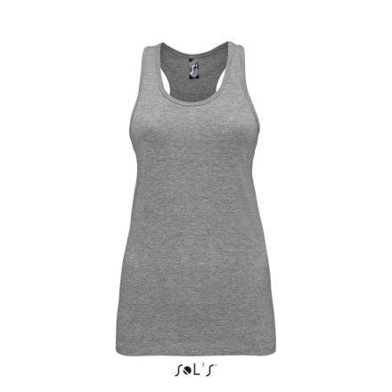 Női JUSTIN sporthátú trikó , SOL'S SO01826, Grey Melange-2XL