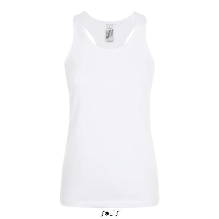 Női JUSTIN sporthátú trikó , SOL'S SO01826, White-2XL