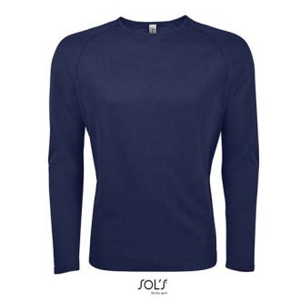   Férfi hosszú ujjú sport póló, SOL'S SO02071, French Navy-S