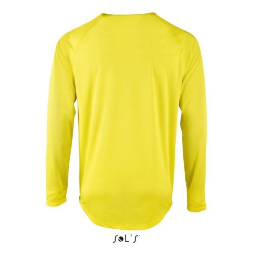 Férfi hosszú ujjú sport póló, SOL'S SO02071, Neon Yellow-XL