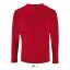 Férfi hosszú ujjú sport póló, SOL'S SO02071, Red-2XL