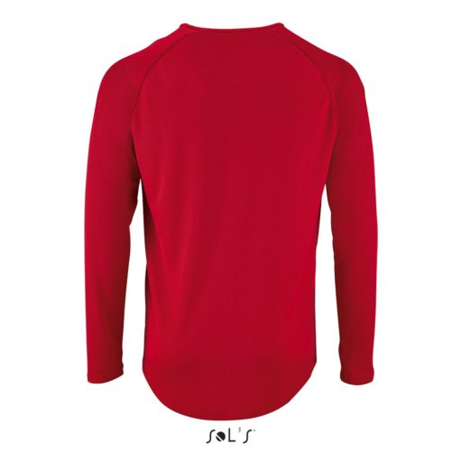 Férfi hosszú ujjú sport póló, SOL'S SO02071, Red-L