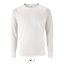 Férfi hosszú ujjú sport póló, SOL'S SO02071, White-2XL