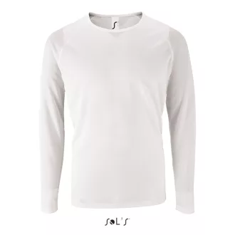   Férfi hosszú ujjú sport póló, SOL'S SO02071, White-S