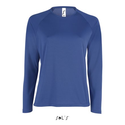Női hosszú ujjú sport póló, SOL'S SO02072, Royal Blue-2XL