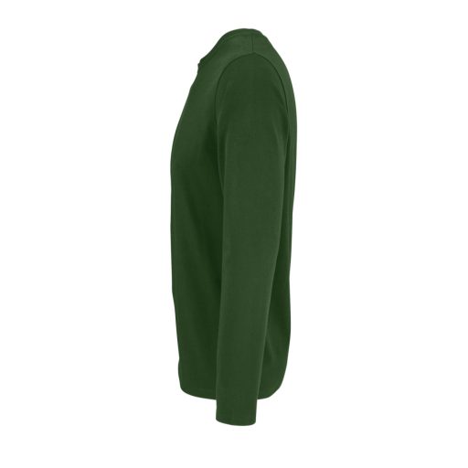 Férfi IMPERIAL hosszú ujjú környakas pamut póló, SOL'S SO02074, Bottle Green-XL