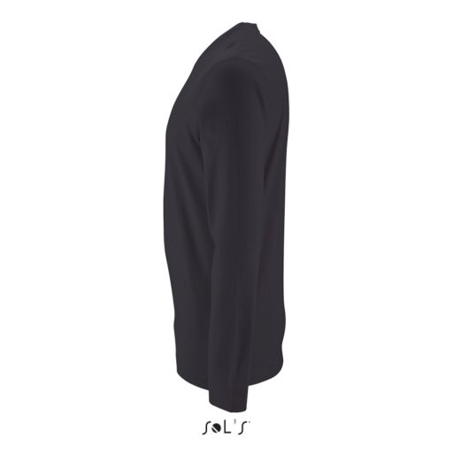 Férfi IMPERIAL hosszú ujjú környakas pamut póló, SOL'S SO02074, Mouse Grey-2XL