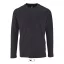 Férfi IMPERIAL hosszú ujjú környakas pamut póló, SOL'S SO02074, Mouse Grey-3XL