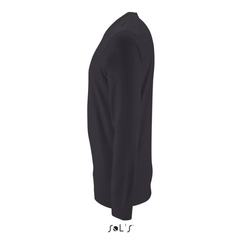 Férfi IMPERIAL hosszú ujjú környakas pamut póló, SOL'S SO02074, Mouse Grey-S