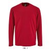 Férfi IMPERIAL hosszú ujjú környakas pamut póló, SOL'S SO02074, Red-L