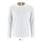 Férfi IMPERIAL hosszú ujjú környakas pamut póló, SOL'S SO02074, White-2XL