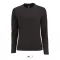 Női IMPERIAL hosszú ujjú környakas pamut póló, SOL'S SO02075, Deep Black-L
