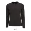 Női IMPERIAL hosszú ujjú környakas pamut póló, SOL'S SO02075, Deep Black-L