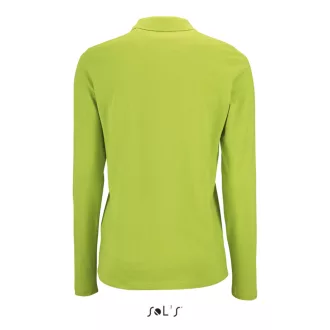   Női PERFECT hosszú ujjú galléros piké póló, SOL'S SO02083, Apple Green-S