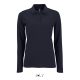 Női PERFECT hosszú ujjú galléros piké póló, SOL'S SO02083, French Navy-2XL