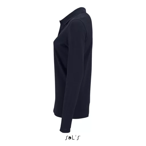 Női PERFECT hosszú ujjú galléros piké póló, SOL'S SO02083, French Navy-2XL