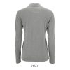 Női PERFECT hosszú ujjú galléros piké póló, SOL'S SO02083, Grey Melange-S