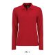 Női PERFECT hosszú ujjú galléros piké póló, SOL'S SO02083, Red-2XL