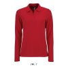 Női PERFECT hosszú ujjú galléros piké póló, SOL'S SO02083, Red-S