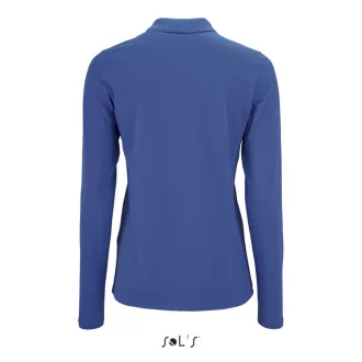   Női PERFECT hosszú ujjú galléros piké póló, SOL'S SO02083, Royal Blue-S