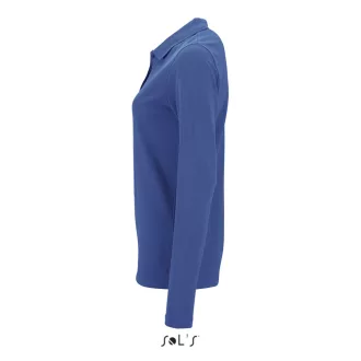   Női PERFECT hosszú ujjú galléros piké póló, SOL'S SO02083, Royal Blue-S