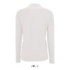 Női PERFECT hosszú ujjú galléros piké póló, SOL'S SO02083, White-S