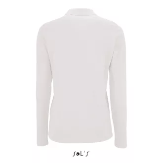   Női PERFECT hosszú ujjú galléros piké póló, SOL'S SO02083, White-S